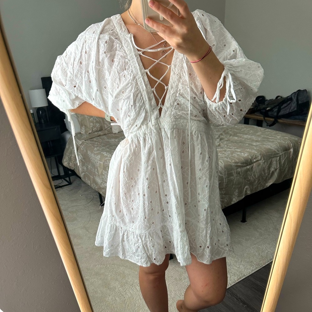 White dress 100% cotton